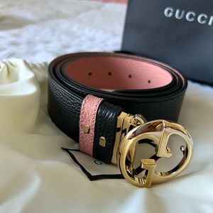 GUCCI Calfskin 1973 Reversible GG Belt